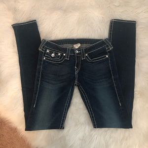 True Religion Dark Blue Wash Skinny Jeans 28